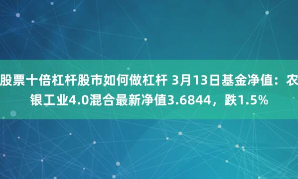 股票十倍杠杆股市如何做杠杆 3月13日基金净值：农银工业4.0混合最新净值3.6844，跌1.5%