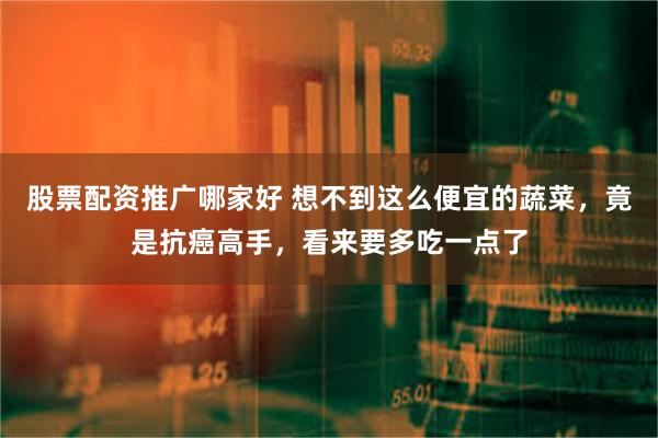 股票配资推广哪家好 想不到这么便宜的蔬菜，竟是抗癌高手，看来要多吃一点了